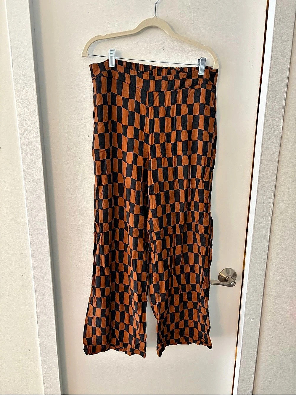 Old Navy High-Waisted Playa Wide-Leg Pants Brown & Black Large